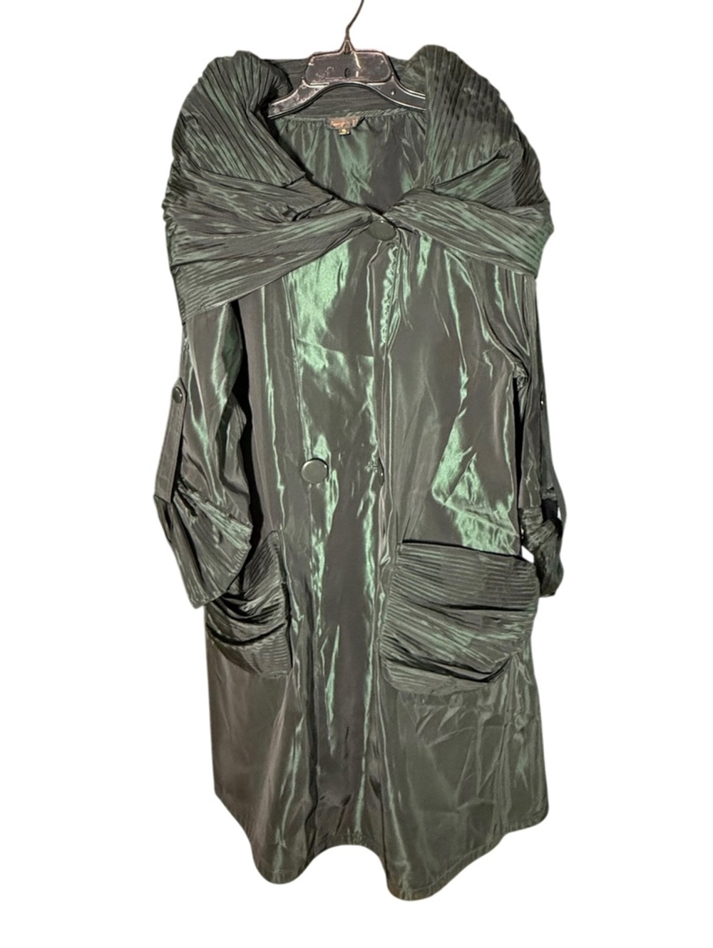 Emerald Iridescent Raincoat Size L